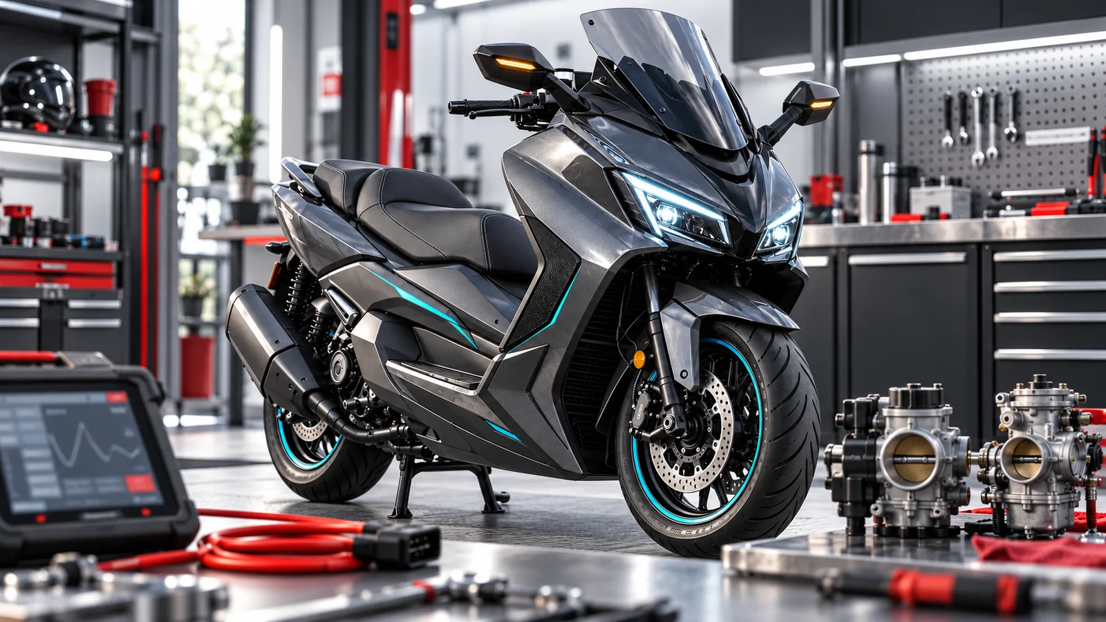Тематическая иллюстрация MOTORED: Инжектор или карбюратор на скутере: что меняется для владельца